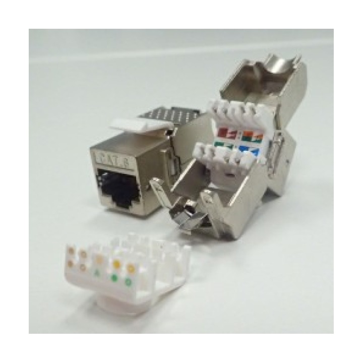 Moduł keystone Jack RJ45 kat. 6 FTP, beznarzędziowy Netrack